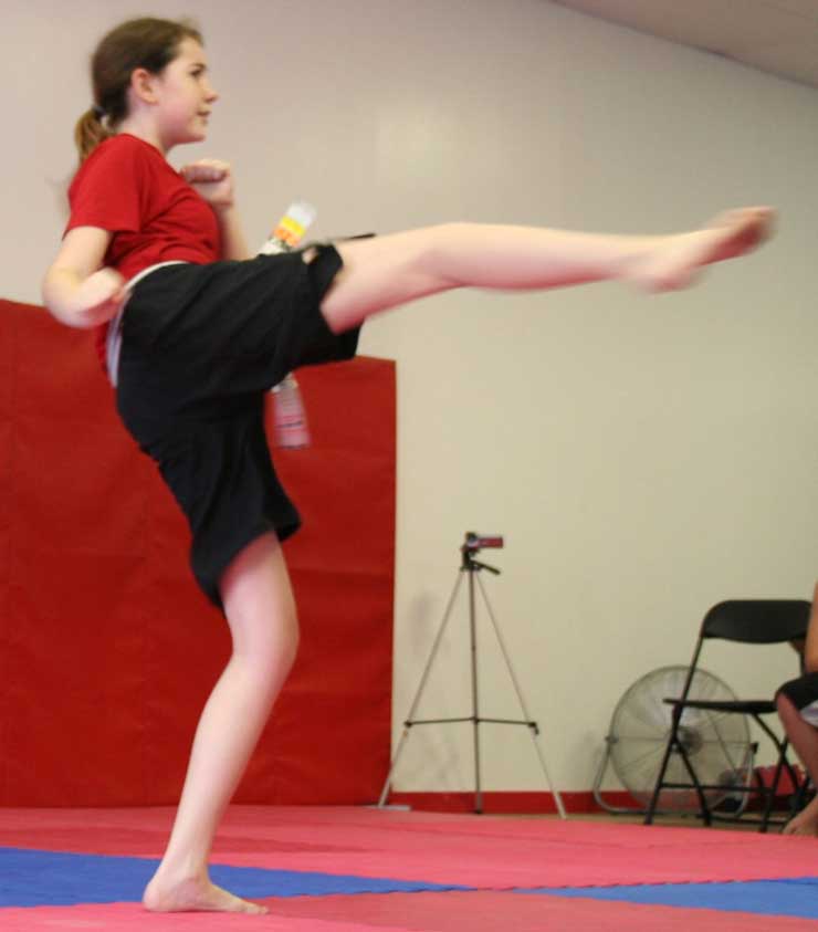 roadhouse junior kicking demonstration martial arts